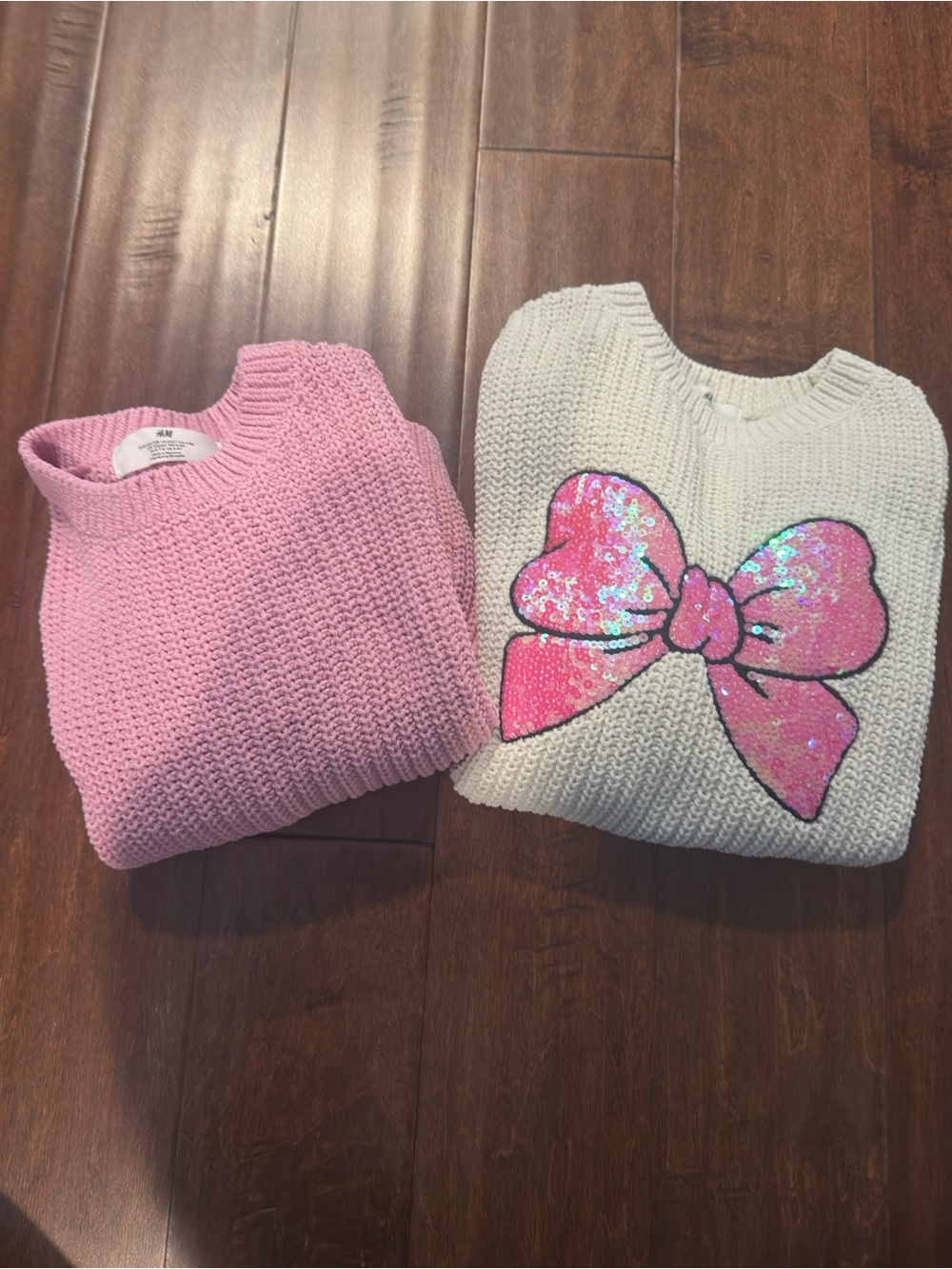 Set of two girls H&M Chunky Knit Sweaters